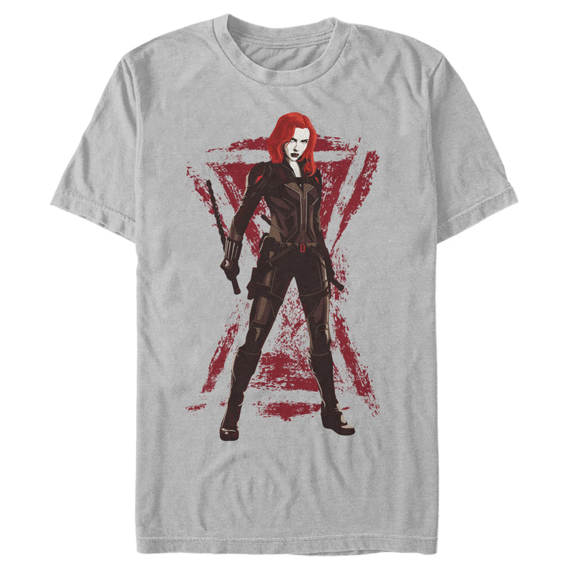 Men's Marvel Black Widow Grunge Hourglass T-Shirt