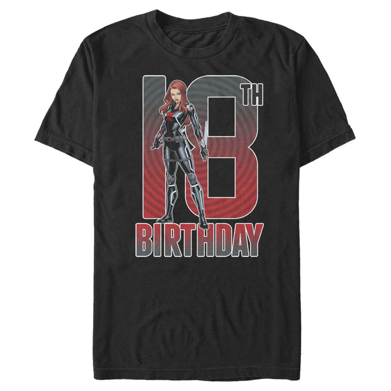 Men's Marvel Black Widow 18th Birthday T-Shirt