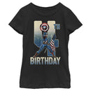 Girl's Marvel Captain America 4th Birthday T-Shirt