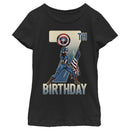 Girl's Marvel Captain America 7th Birthday T-Shirt