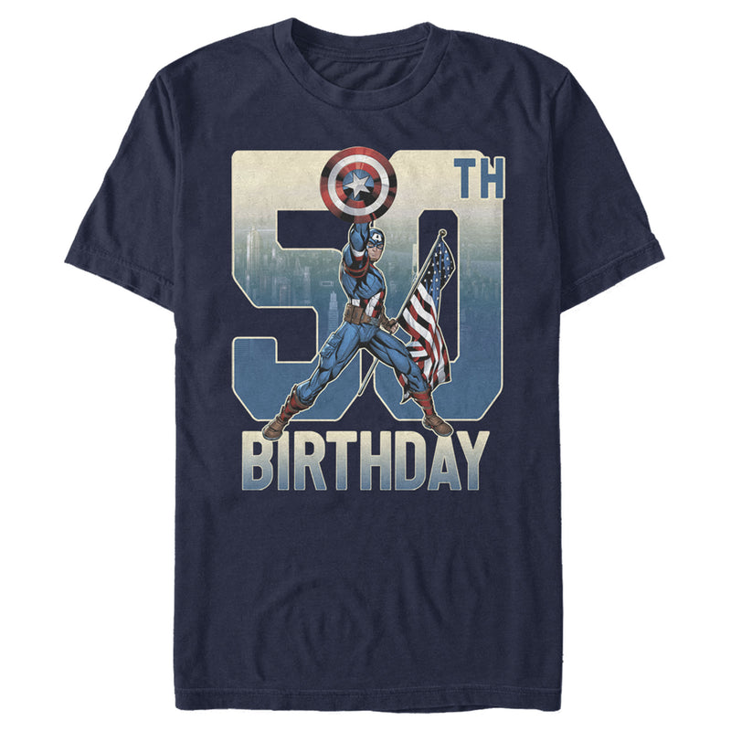 Men's Marvel Captain America 50th Birthday T-Shirt