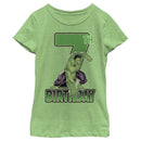 Girl's Marvel Hulk Smash 7th Birthday T-Shirt
