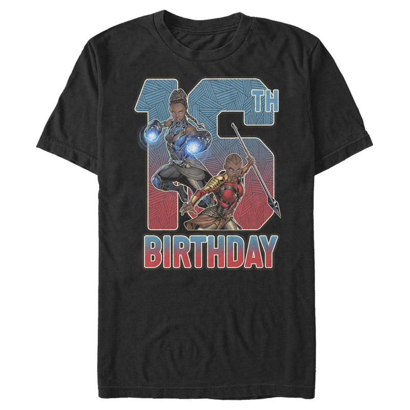 Men's Marvel Shuri and Okoye 16th Birthday T-Shirt