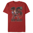 Men's Marvel Iron Man 16th Birthday Action Pose T-Shirt