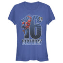 Junior's Marvel Spider-Man Swinging 16th Birthday T-Shirt