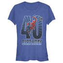 Junior's Marvel Spider-Man Swinging 40th Birthday T-Shirt