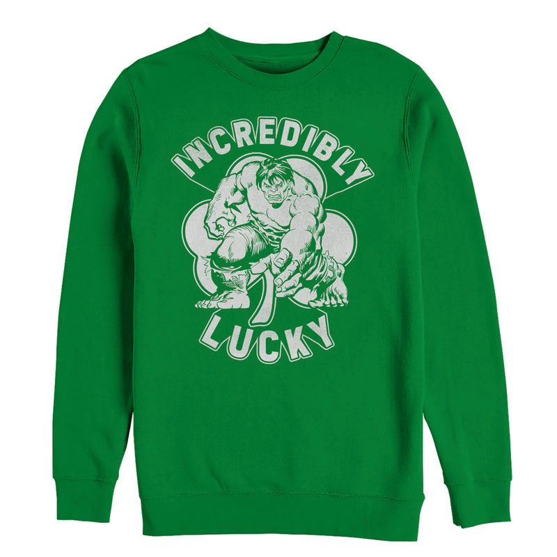 Men's Marvel St. Patrick's Day Hulk Incredibly Lucky Clover Sweatshirt