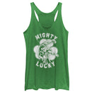 Women's Marvel St. Patrick's Day Thor Mighty Lucky Clover Racerback Tank Top