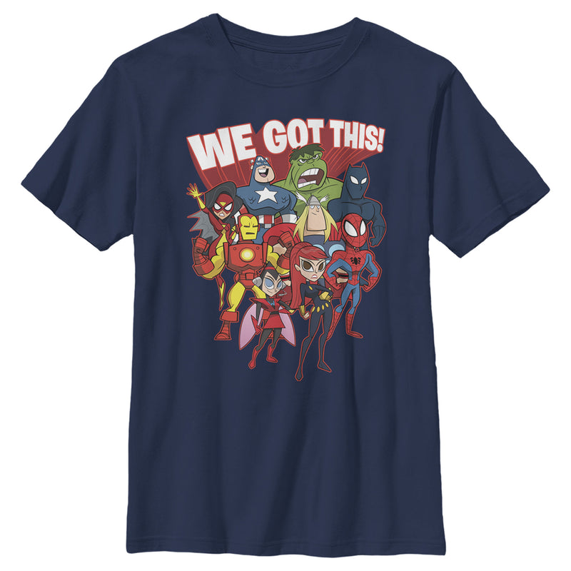 Boy's Marvel We've Got This Collage T-Shirt