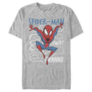 Men's Marvel Spider-Man Cartoon Bubbles T-Shirt