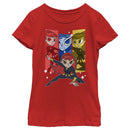 Girl's Marvel Black Widow Cartoon Hero Pose T-Shirt