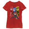 Girl's Marvel Black Widow Cartoon Hero Pose T-Shirt