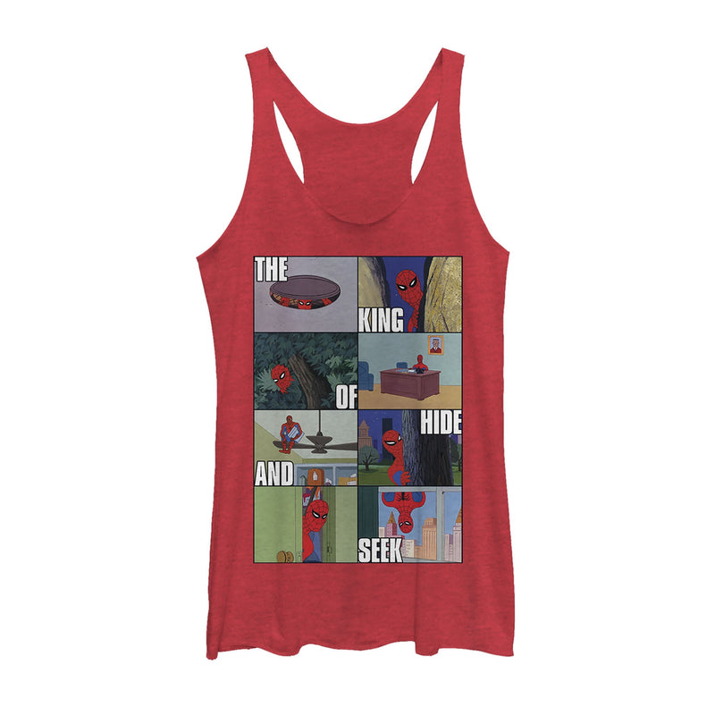 Women's Marvel Spider-Man Hide & Seek King Racerback Tank Top