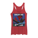 Women's Marvel Spider-Man Chillin' Like a Hero Racerback Tank Top