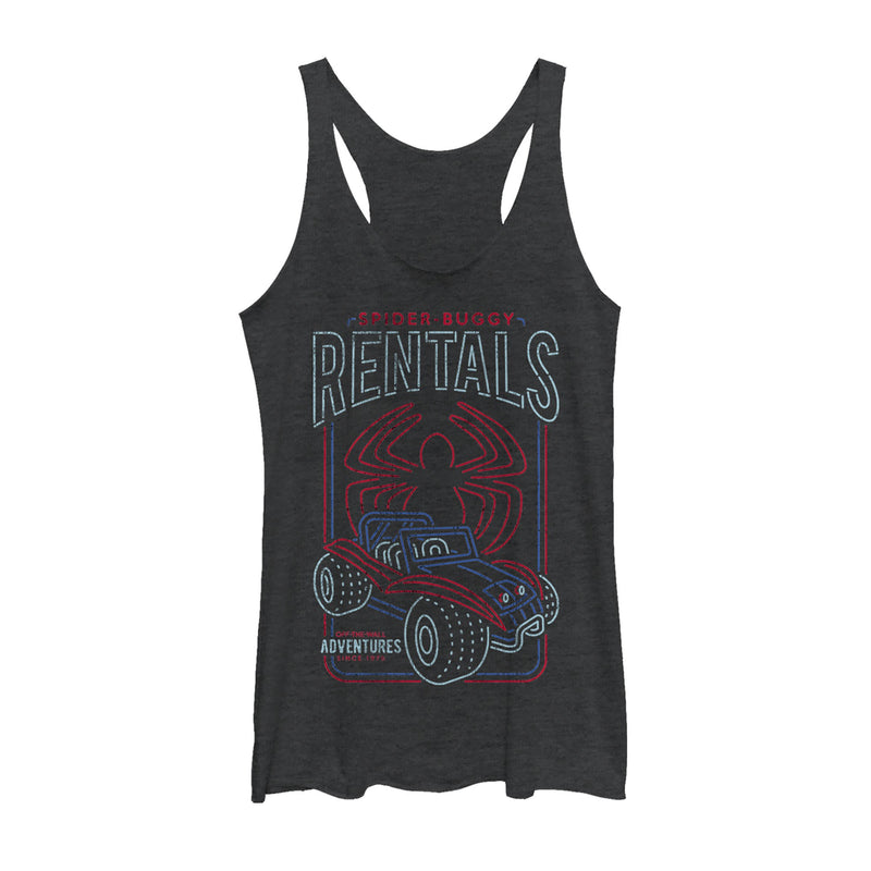 Women's Marvel Spider-Man Buggy Rentals Racerback Tank Top