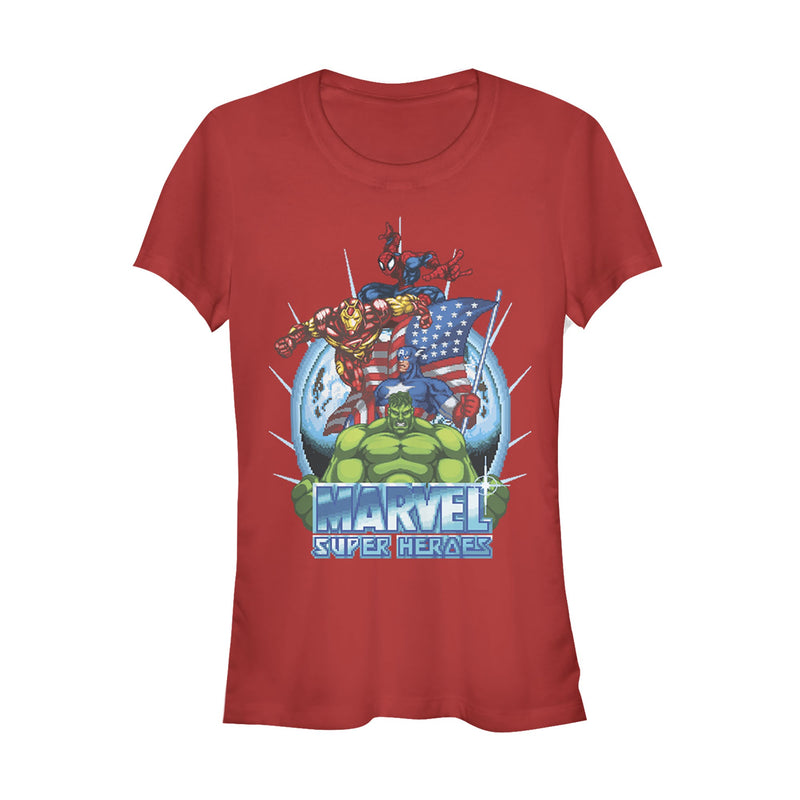 Junior's Marvel Patriotic Heroes T-Shirt