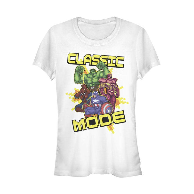 Junior's Marvel Pixelated Classic Mode T-Shirt