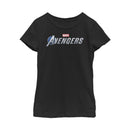 Girl's Marvel Avengers Game Text Logo T-Shirt