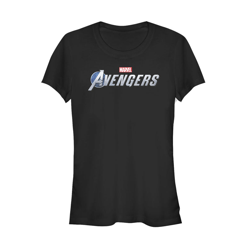 Junior's Marvel Avengers Game Text Logo T-Shirt