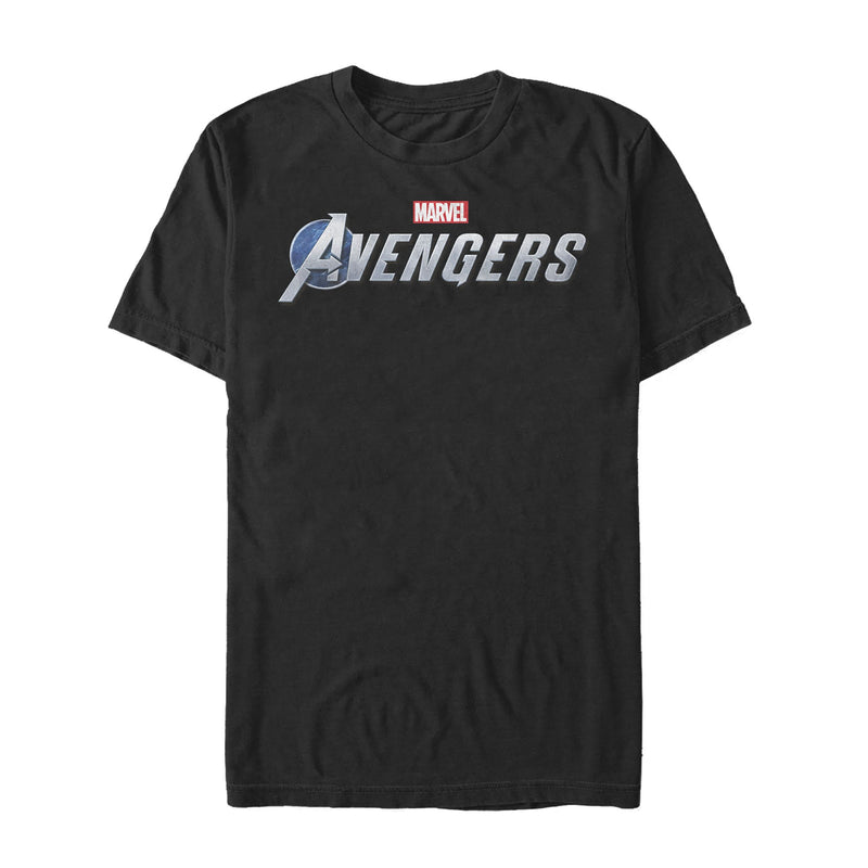 Men's Marvel Avengers Game Text Logo T-Shirt
