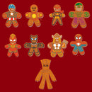 Men's Marvel Christmas Gingerbread Cookie Avengers T-Shirt