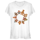 Junior's Marvel Christmas Gingerbread Cookie Circle T-Shirt