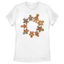 Women's Marvel Christmas Gingerbread Cookie Circle T-Shirt