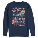 Men's Marvel Christmas Festive Hero Icons Sweatshirt
