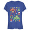 Junior's Marvel Christmas Iron Man & Hulk Cheer T-Shirt