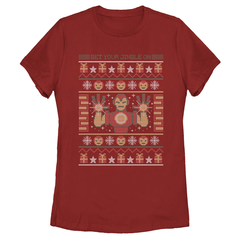 Women's Marvel Ugly Christmas Iron Man T-Shirt