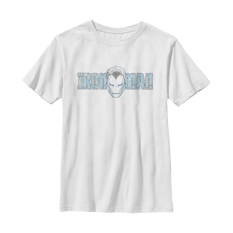 Boy's Marvel Iron Man Pencil Sketch T-Shirt