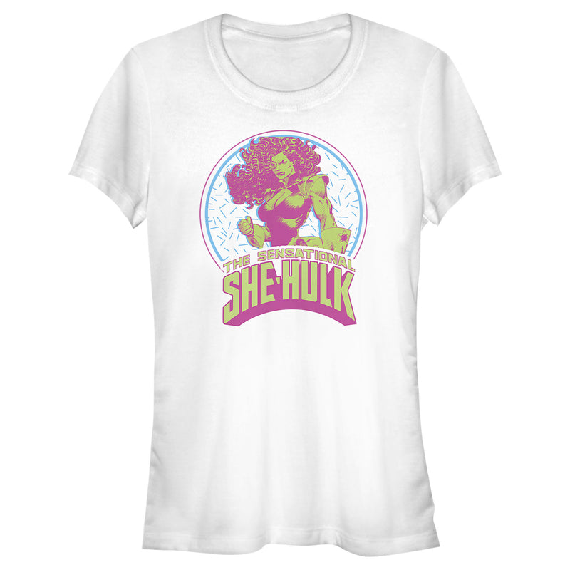 Junior's Marvel Sensational She-Hulk Retro Frame T-Shirt