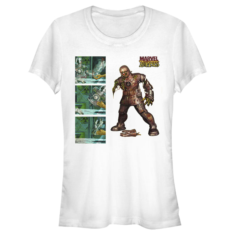 Junior's Marvel Zombies Iron Man Panels T-Shirt