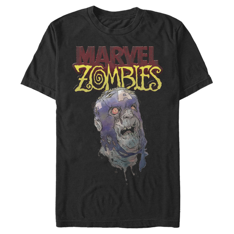 Men's Marvel Zombies Captain America Face T-Shirt
