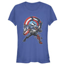 Junior's Marvel Captain Venom Shield Logo T-Shirt