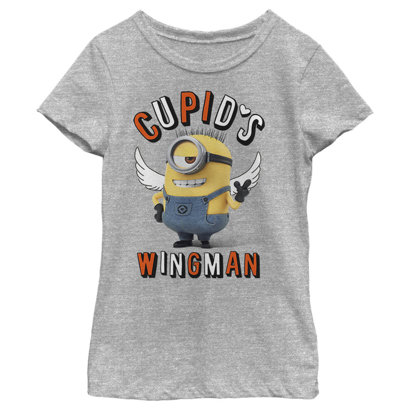Girl's Despicable Me Minions Cupid's Wingman Valentine's T-Shirt