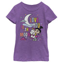 Girl's Despicable Me Minions Love You To The Moon T-Shirt