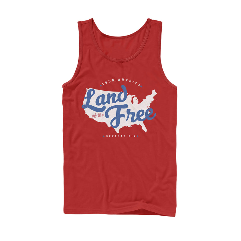 Men's Lost Gods Fourth of July  Tour Land of Free Tank Top