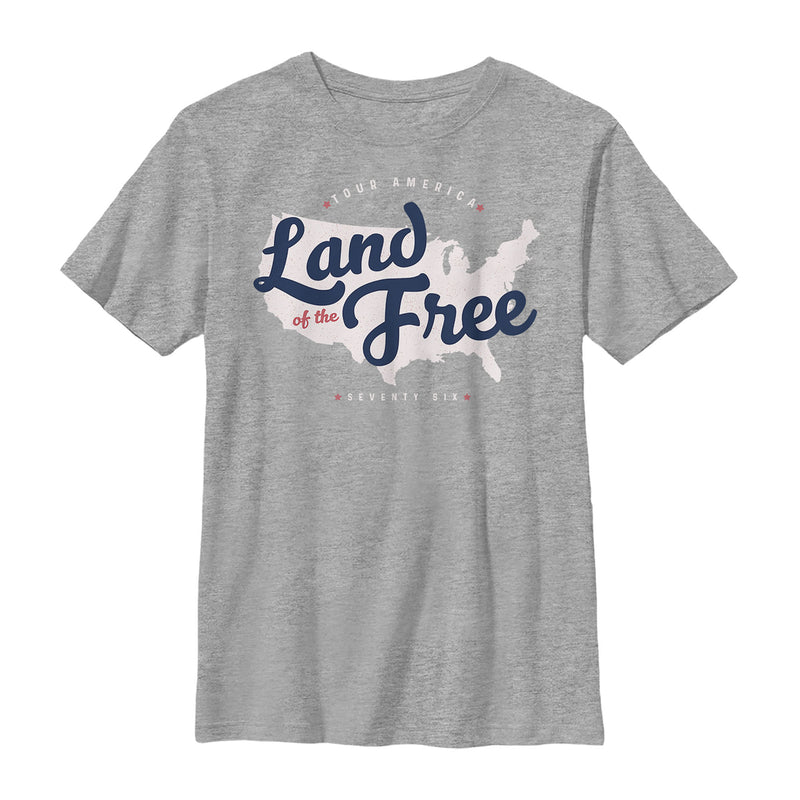 Boy's Lost Gods Fourth of July  Tour Land of Free T-Shirt