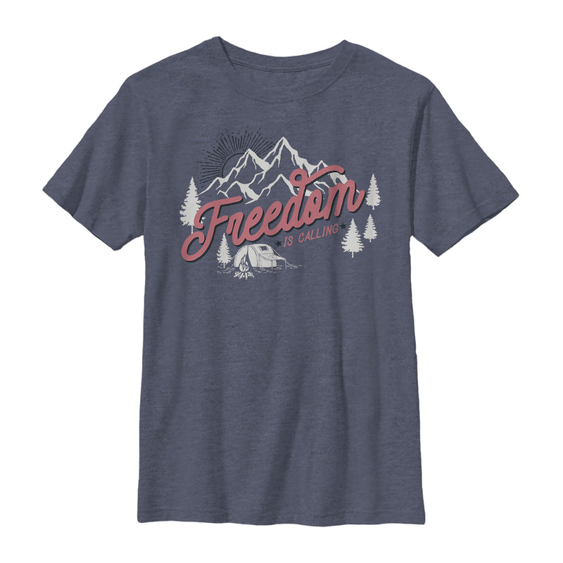 Boy's Lost Gods Fourth of July  Freedom is Calling T-Shirt