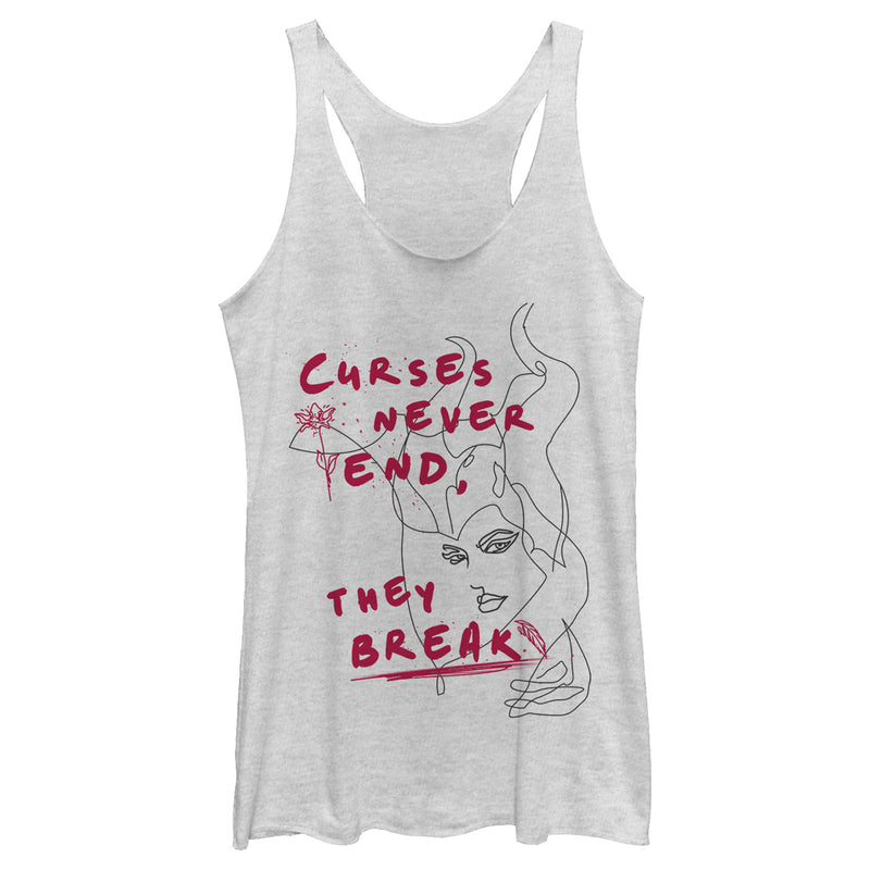 Women's Maleficent: Mistress of All Evil Curses Don't End Racerback Tank Top