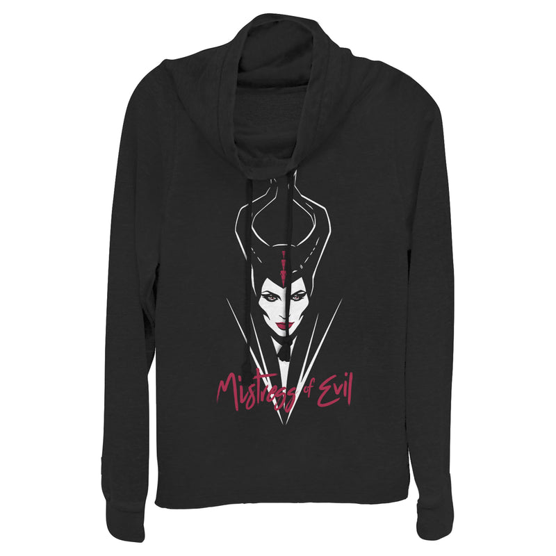 Junior's Maleficent: Mistress of All Evil Portrait Cowl Neck Sweatshirt
