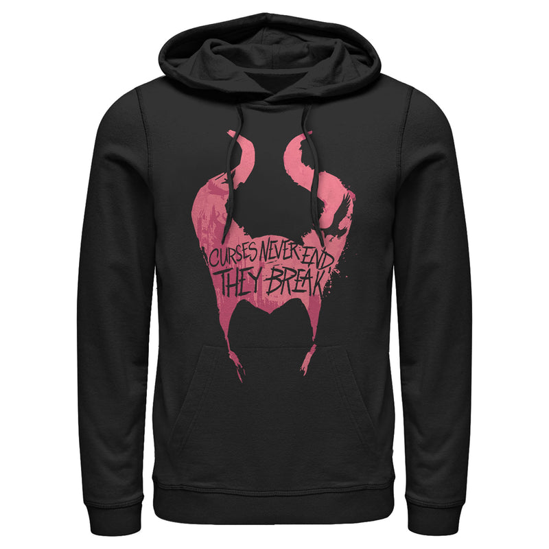 Men's Maleficent: Mistress of All Evil Curses Never End Pull Over Hoodie