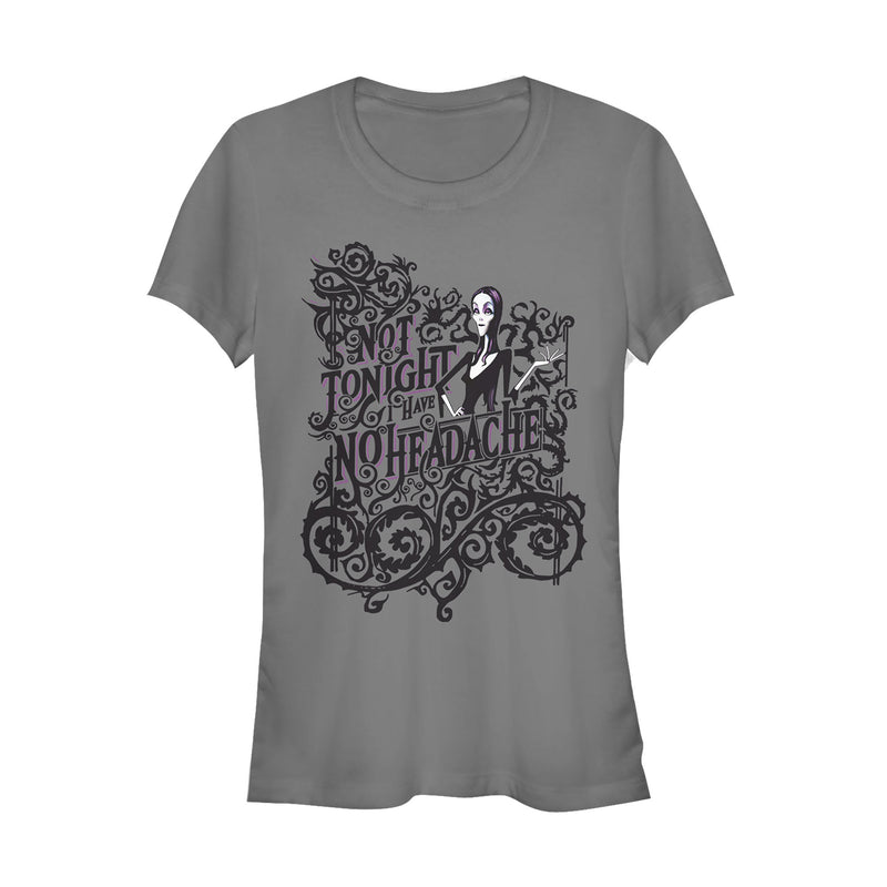 Junior's Addams Family Morticia No Headache T-Shirt