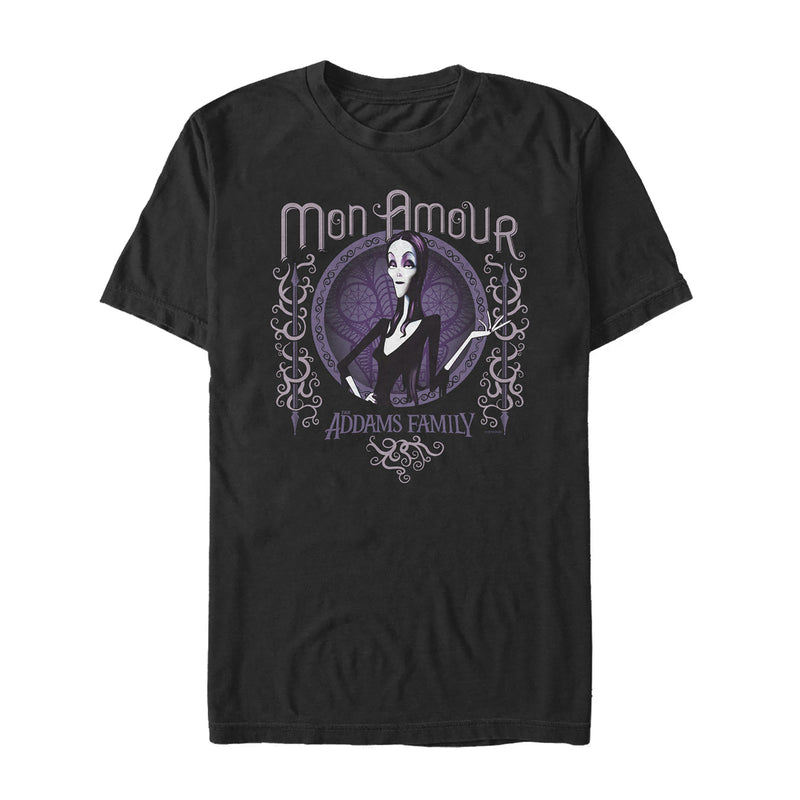 Men's Addams Family Morticia Mon Amour Portrait T-Shirt