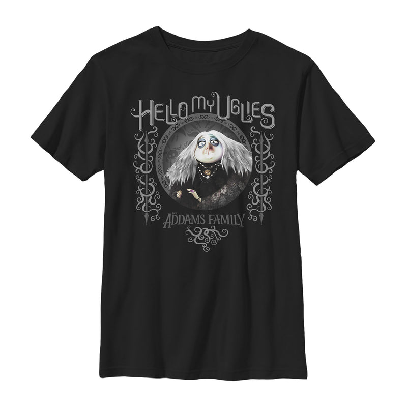 Boy's Addams Family Grandmama Hello My Uglies T-Shirt