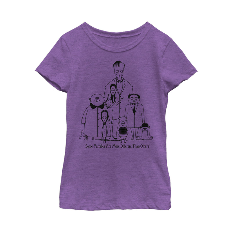 Girl's Addams Family Different Kind of Family T-Shirt