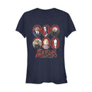Junior's Addams Family Portrait Panels T-Shirt