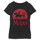 Girl's Mulan Sunset Silhouette T-Shirt