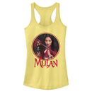 Junior's Mulan Portrait Circle Racerback Tank Top